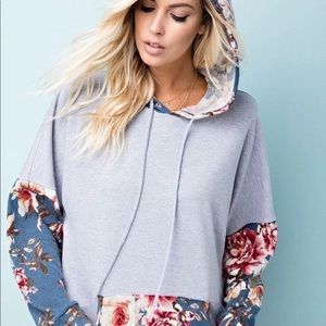 Floral sweat shirt